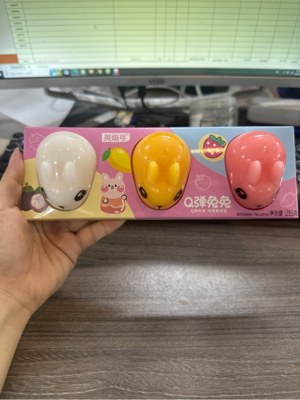Thạch thỏ nhảy vị hỗn hợp ( 30 cái/thùng )
