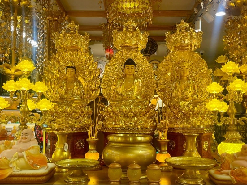 Ta Bà Tam Thánh - Màu Vàng - 80cm