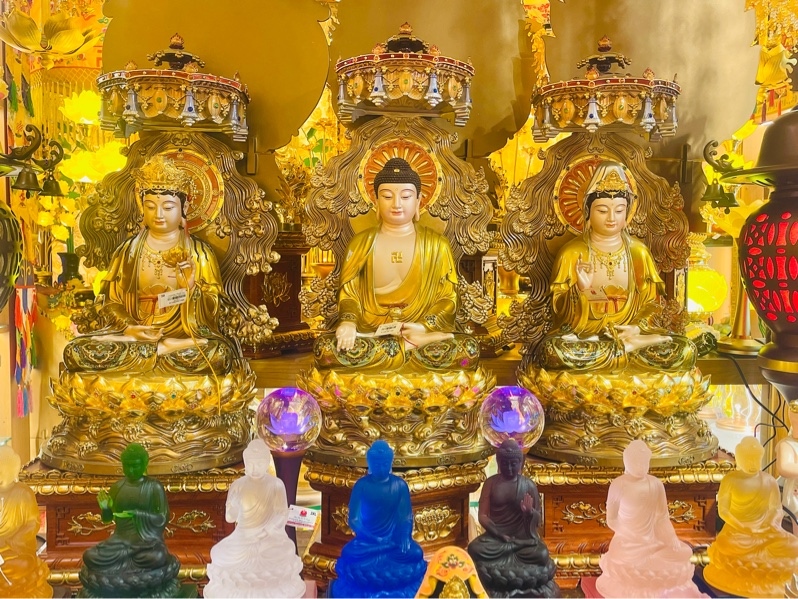 Tây Phương Tam Thánh - Màu Đồng Cổ- Non Nước