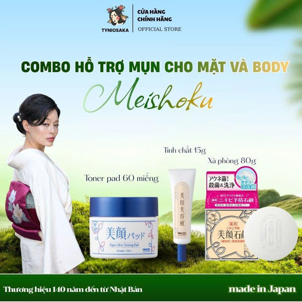 Combo Hỗ Trợ Mụn Cho Mặt Và Body Meishoku