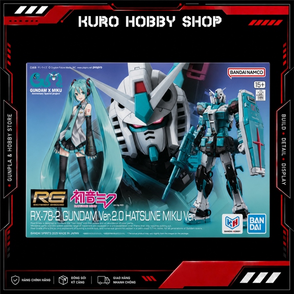 RG 1/144 RX-78-2 Gundam Ver. 2.0 [Hatsune Miku Ver.] - Mô hình lắp