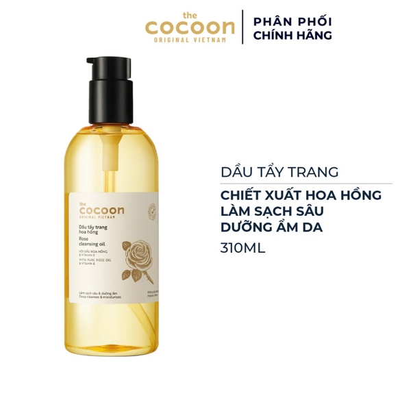 DẦU TẨY TRANG HOA HỒNG COCOON 310ML