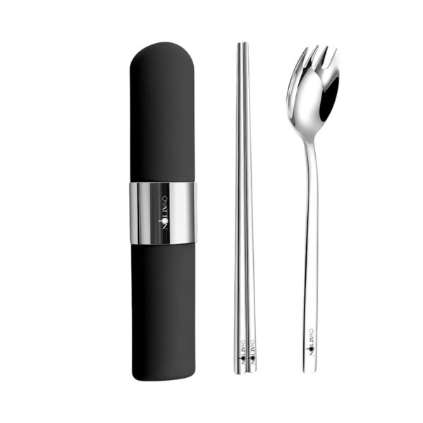 S104-O529 Bộ Đũa Muỗng Kèm Hộp Oyatton Elite Togo OYT-AL529P2 - Màu Đen