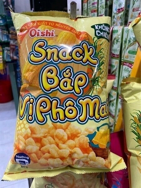 Bim bim Oishi snack bắp phô mai to 80g