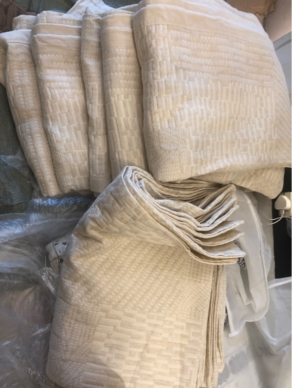 Bộ kem "Đan thảo" | 100% Cotton dệt vân - 3 món hình khối - JY03