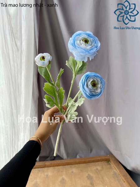 Trà mao lương nhật - xanh dương - Hoa cành dài - Hoa Lụa Vân Vượng