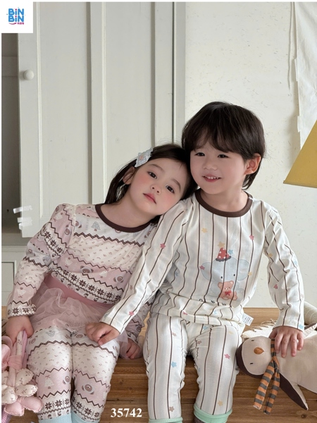 35742-Bộ HHN Voi Sinh Nhật Sọc Xanh