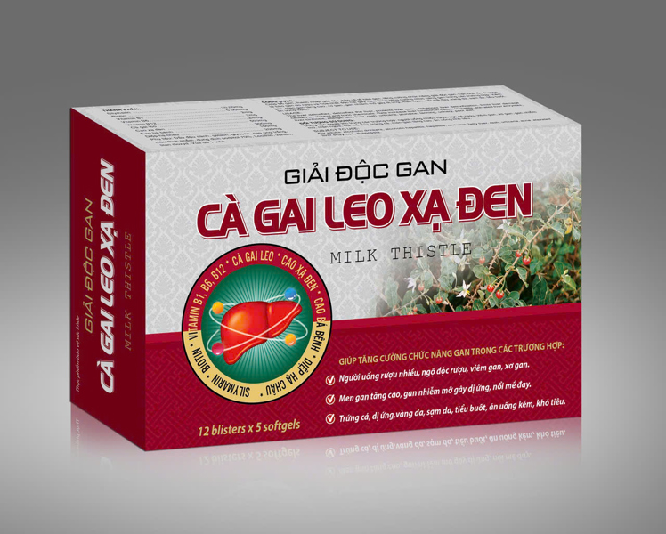Giải độc gan cà gai leo xạ đen 60v
