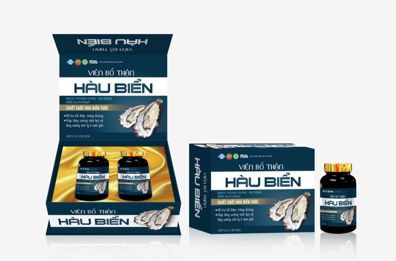 Hàu biển hộp cứng 2 lọ mỗi lọ 30 viên