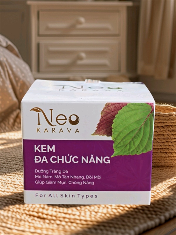 Kem Neo Karava tía tô đa chức năng dưỡng trắng da, mờ nám, mờ tàn nhang, đồi mồi, giúp giảm mụn, chống nắng