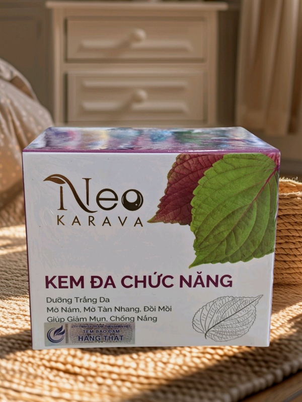 Kem Neo Karava tía tô đa chức năng dưỡng trắng da, mờ nám, mờ tàn nhang, đồi mồi, giúp giảm mụn, chống nắng