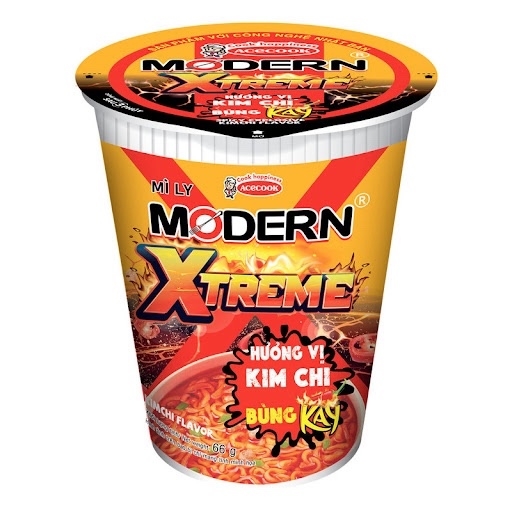 Mì ly Modern hương vị gà ớt hiểm 66g