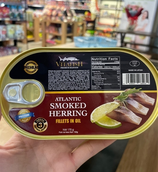 Hộp phi lê cá trích đại Tây Dương 170G