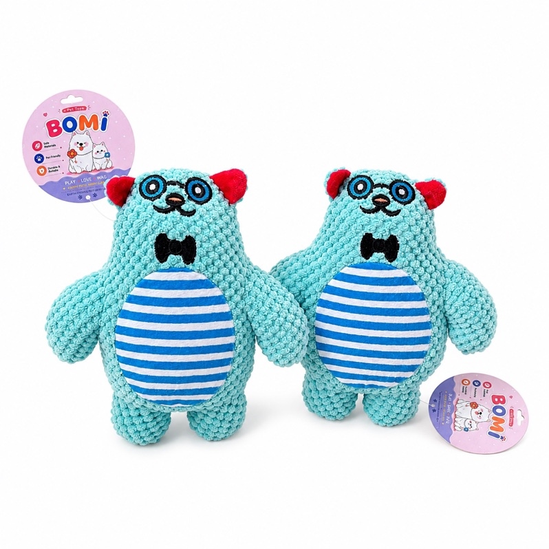 JH - Đồ chơi nhồi bông chút chít phối màu ngộ nghĩnh - Gấu đeo kính 21*18cm