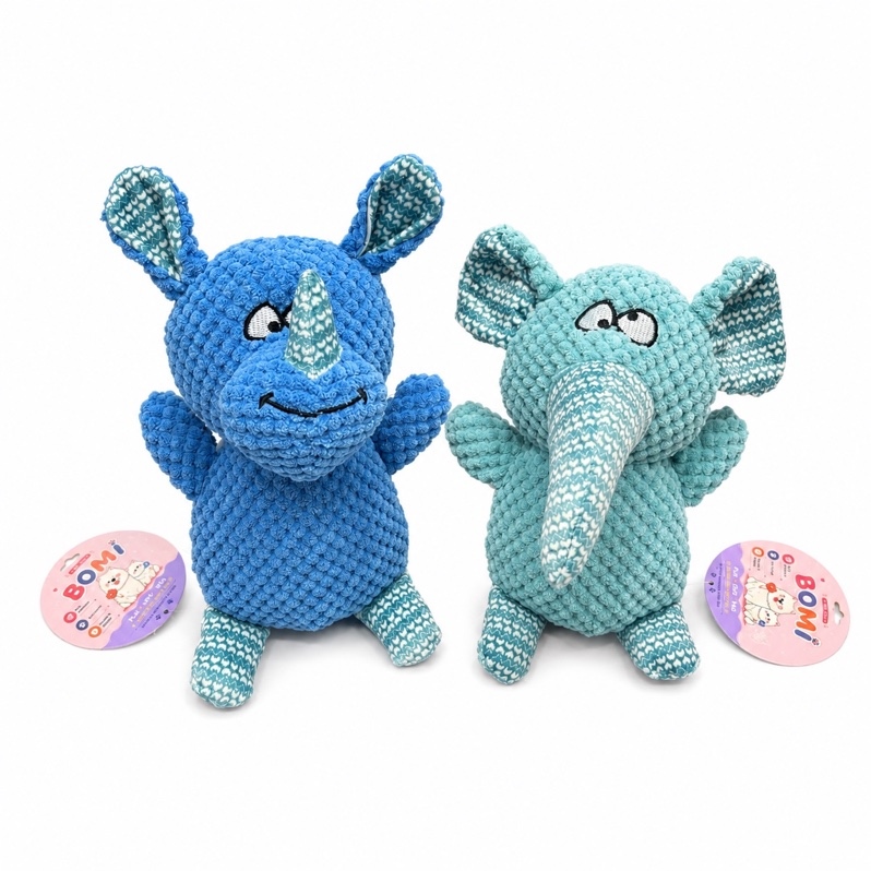 JH - Đồ chơi nhồi bông chút chít chống cắn voi và tê giác 24*15cm