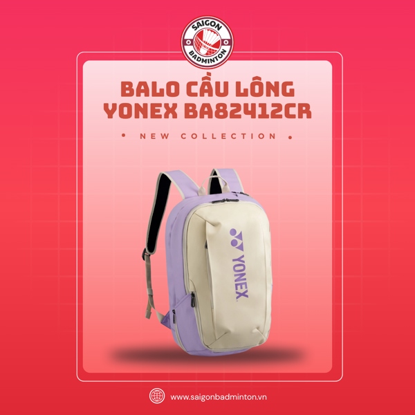 Balo Cầu Lông Yonex BA82412CR - Trắng Tím