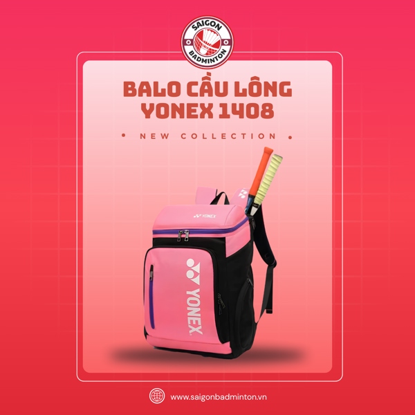 Balo Cầu Lông Yonex 1408 - Màu Hồng