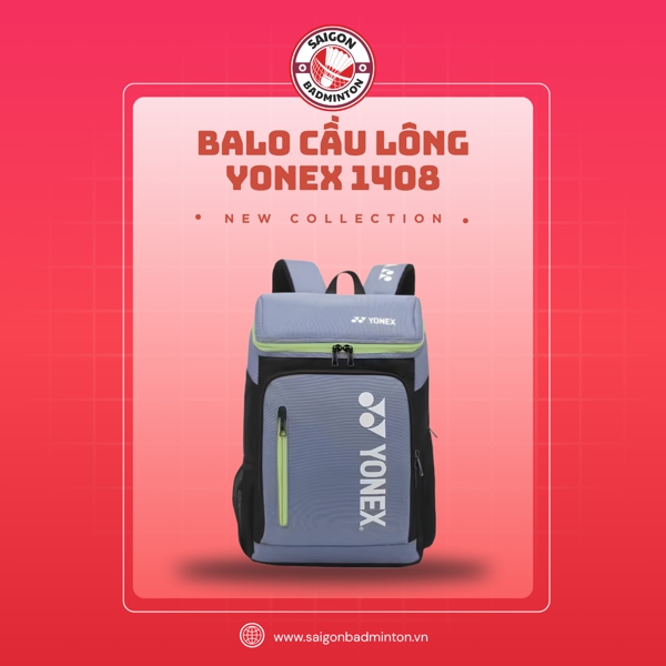 Balo Cầu Lông Yonex 1408 - Màu Xám
