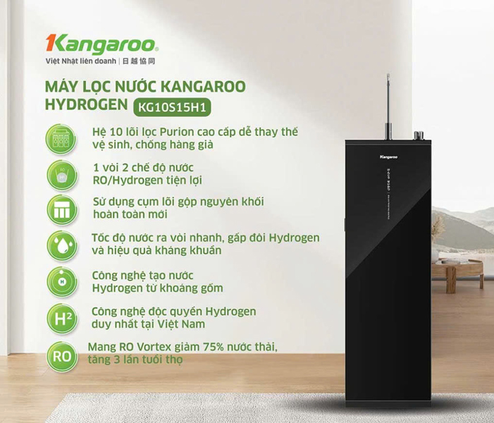 Máy lọc nước Kangaroo 10 lõi Hydrogen KG10S15H1