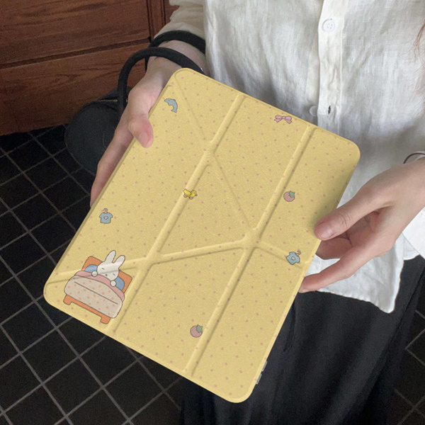 Case Ipad Vàng Chấm Bi Thỏ Ngủ - M4/M5