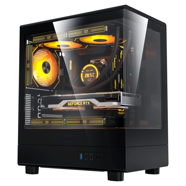 PC Gaming AiCOM | Intel Core i5 14400F, Ram 32GB, SSD PCIe 512GB, HDD 1TB, RTX 5060 Ti 8GB GDDR7, Tản nhiệt nước, Nguồn công suất thực 750W, Case cường lực