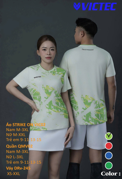 Áo Cầu Lông Victec VIC02- Xanh lá