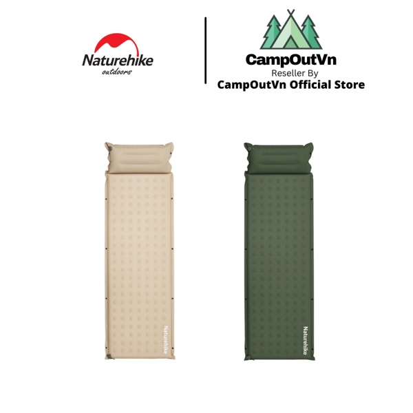 Nệm dã ngoại bơm hơi tự phồng 1người Naturehike CNK2550WS025 dày 6cm