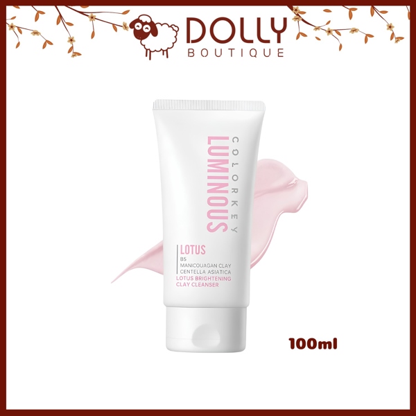 Sữa Rửa Mặt Colorkey Luminous Lotus Brightening Clay 100g + Tặng Bông Rửa Mặt