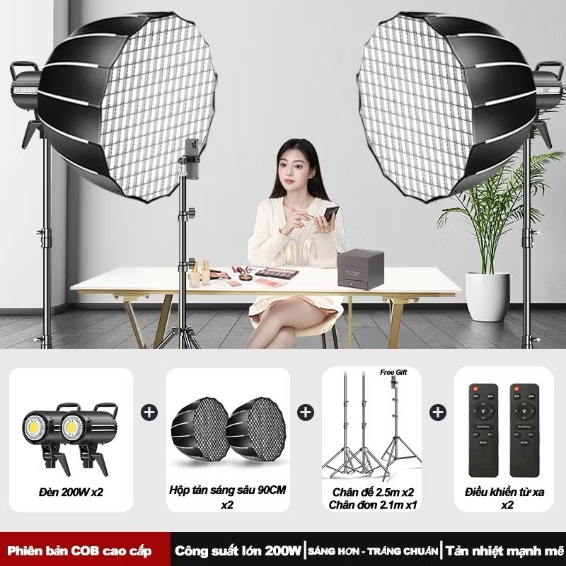 Đèn LED Live Chùm 90cm+cụm 500w+chân 2.8m
