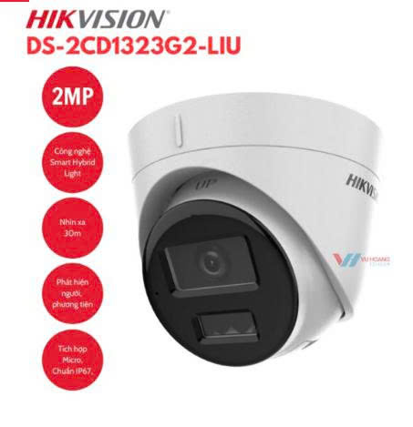 Mắt CAM IP Hik 2CD1323G2-LIU (có míc, IR 30m, light 20m)