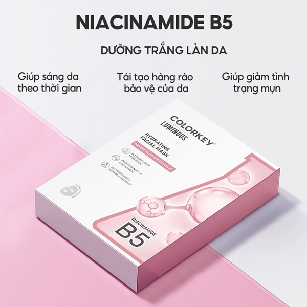 MẶT NẠ DƯỠNG ẨM COLORKEY 25ML X 10 PCS Colorkey Hydrating Facial Mask