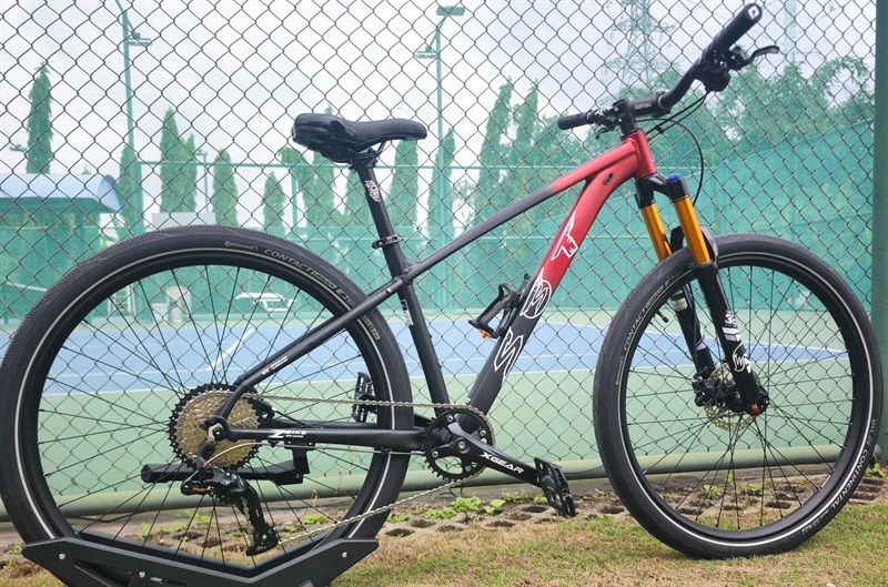 Xe Đap MTB Zbike Custom Màu Đen Đỏ nhám - Xgear (Tos ĐoànKH8248199)