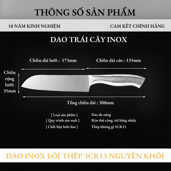 Dao Thái SHIBAZHI Thép 4CR13 Cao Cấp