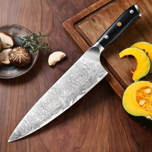 Dao Damascus 皇 Cán Gỗ Đen (Lõi VG-10 67 lớp)