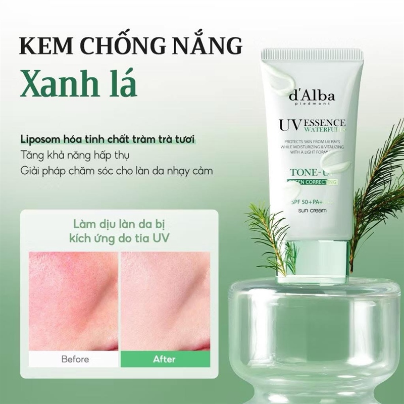 KEM CHỐNG NẮNG D’ALBA GREEN CÔNG TY 50ML