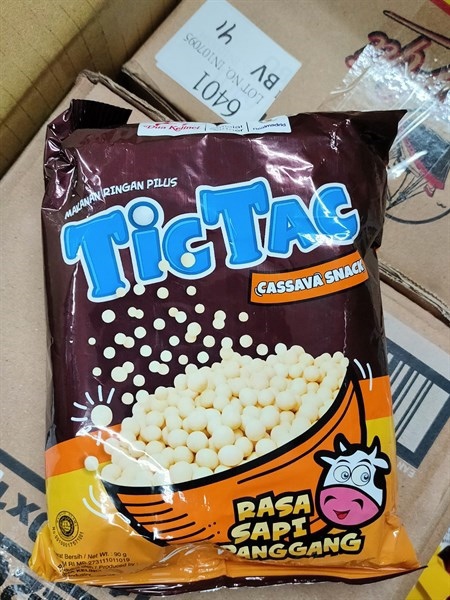 Snack khoai mì vị Thịt bò nướng hiệu TicTac 80g