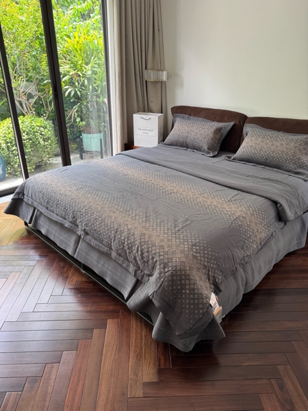 Bộ ga “ Tinh hà” | Cotton Linen - YKX11 - Màu ghi