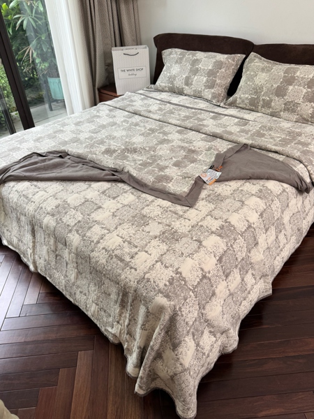 Bộ ga “ Giản âu Ghi” | Cotton Linen - YKX08.1