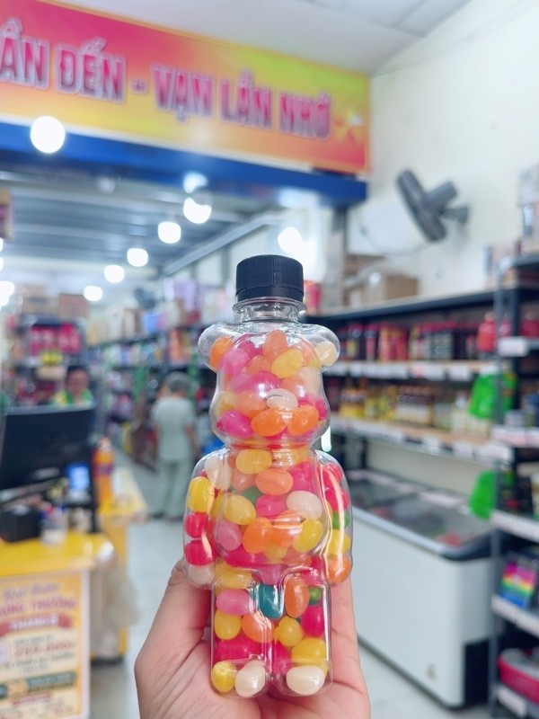 Chai kẹo bi trái cây ( hình gấu )