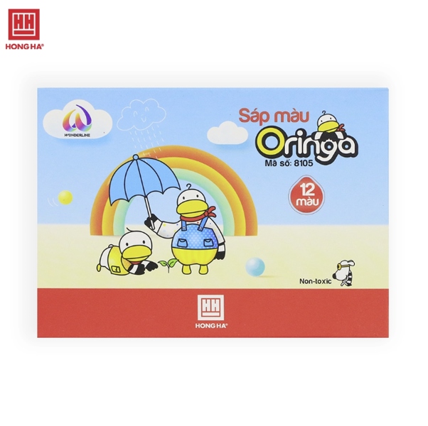 Hộp 12 bút sáp màu Hong Ha Oringa MS 8105