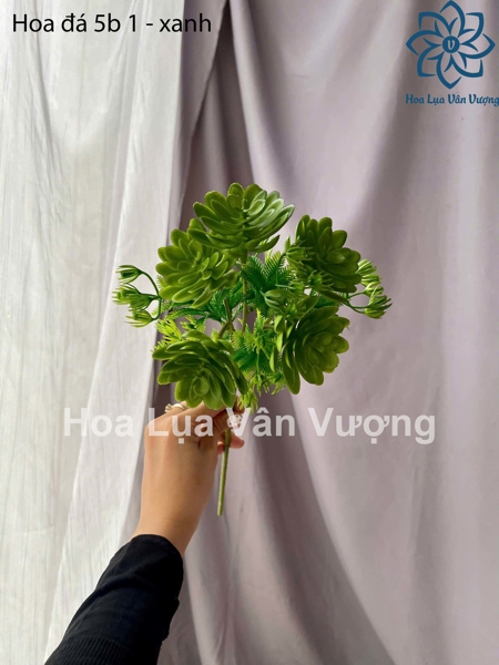 Hoa đá 5b 1 - xanh - Hoa đá - Hoa Lụa Vân Vượng