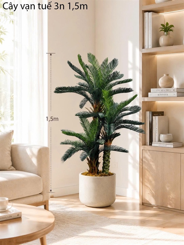 Cây vạn tuế 3n 1,5m - Không chậu - Cây - Hoa Lụa Vân Vượng