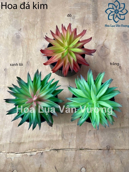 Hoa đá kim - xanh lõi - Hoa đá - Hoa Lụa Vân Vượng