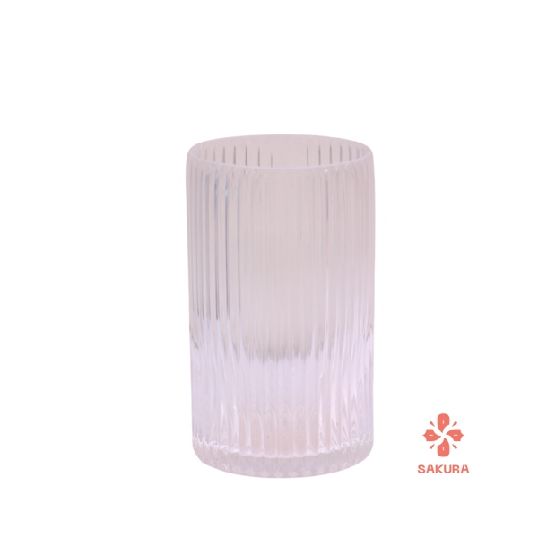 Lọ hoa thủy tinh trụ sọc 10x25