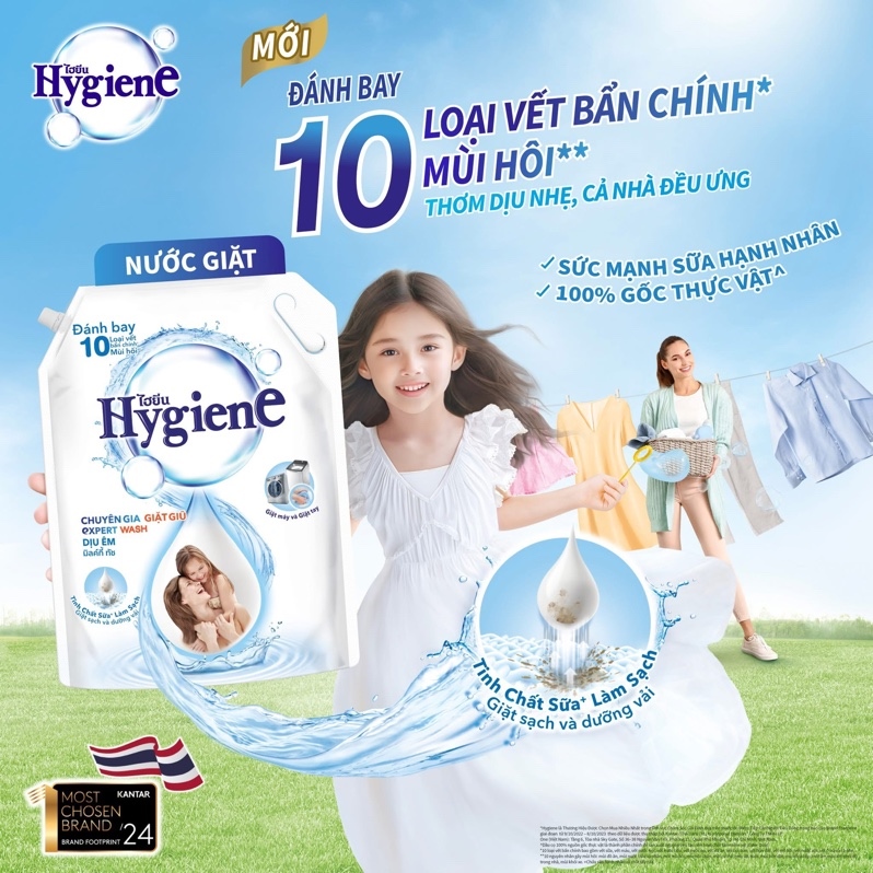 Nước Giặt Đậm Đặc Hygiene 3000ml #Trắng