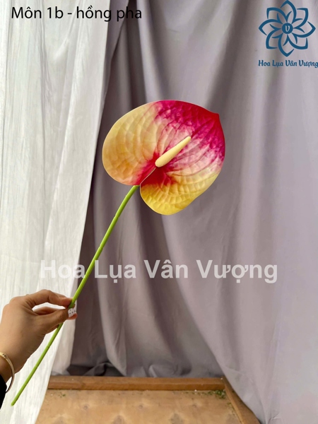 Môn 1b - hồng pha - Hoa cành dài - Hoa Lụa Vân Vượng