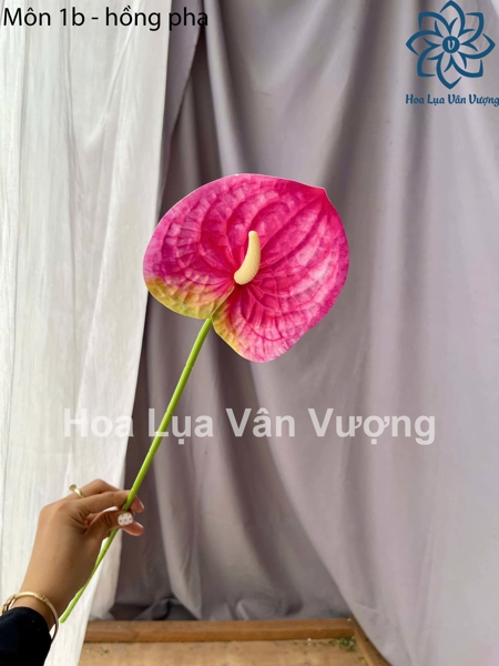 Môn 1b - tím pha - Hoa cành dài - Hoa Lụa Vân Vượng