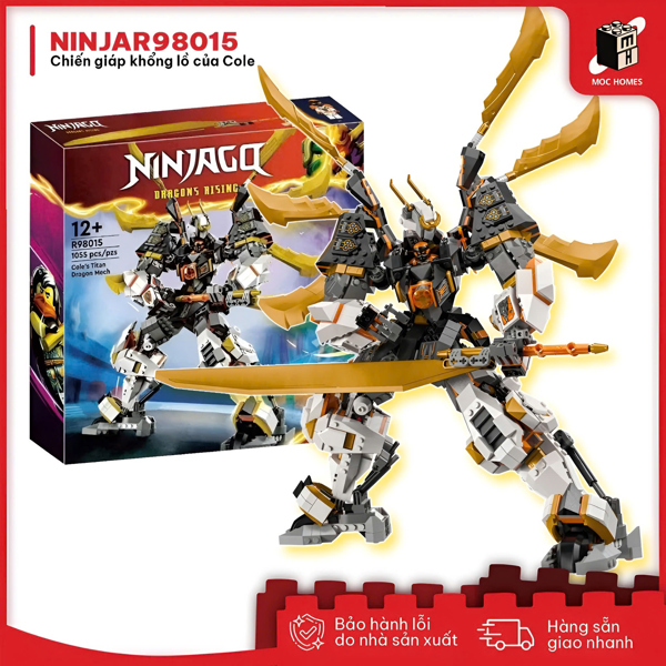 Đồ chơi lắp ráp Ninjago chiến giáp rồng của Cole Titan Mech 62487 toy Tháo lắp Bộ Lắp Ráp Xếp Hình