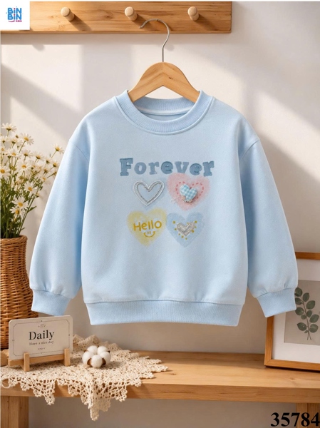 35784-Áo swt forever xanh tym