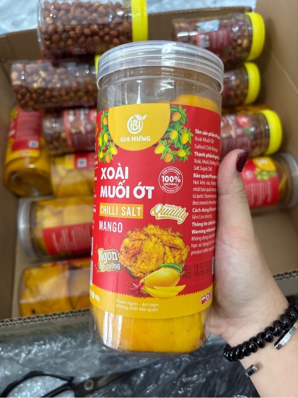 Xoài Sấy Muối Ớt 400gram hộp